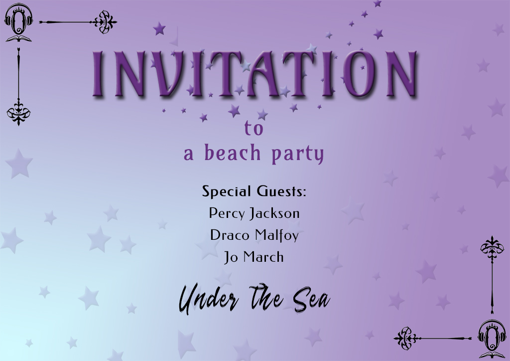 Bekah Berge Party with the Stars invitation