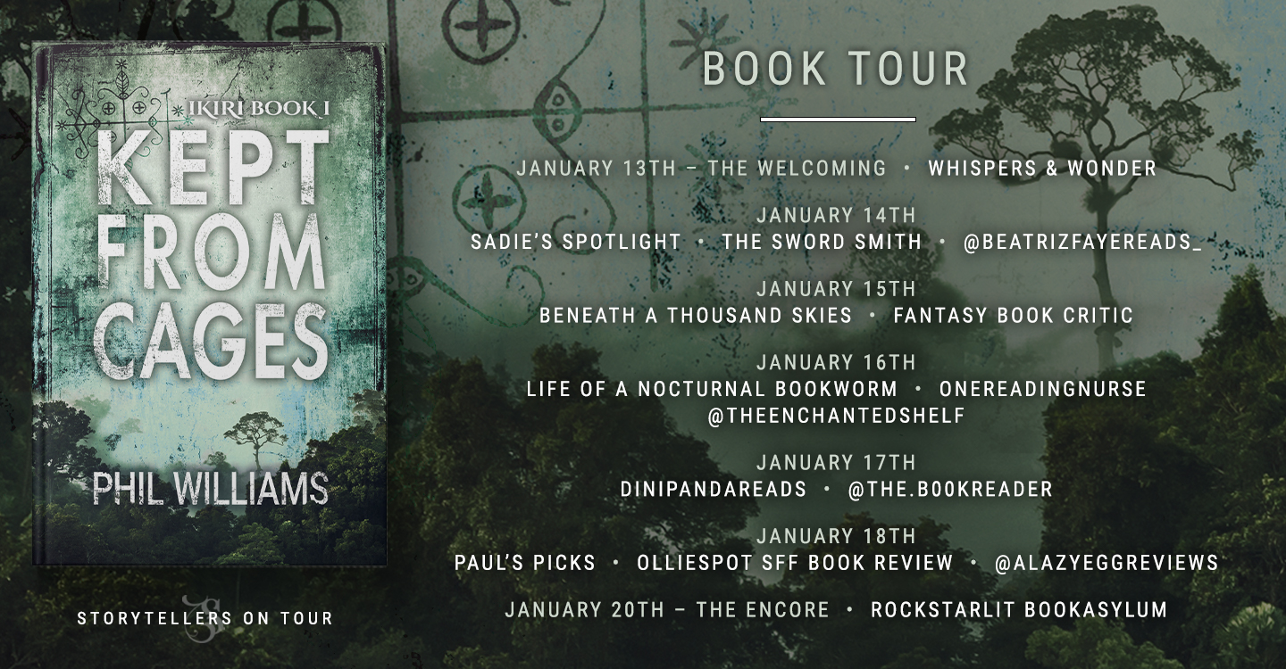 Kept from Cages by Phil Williams tour banner