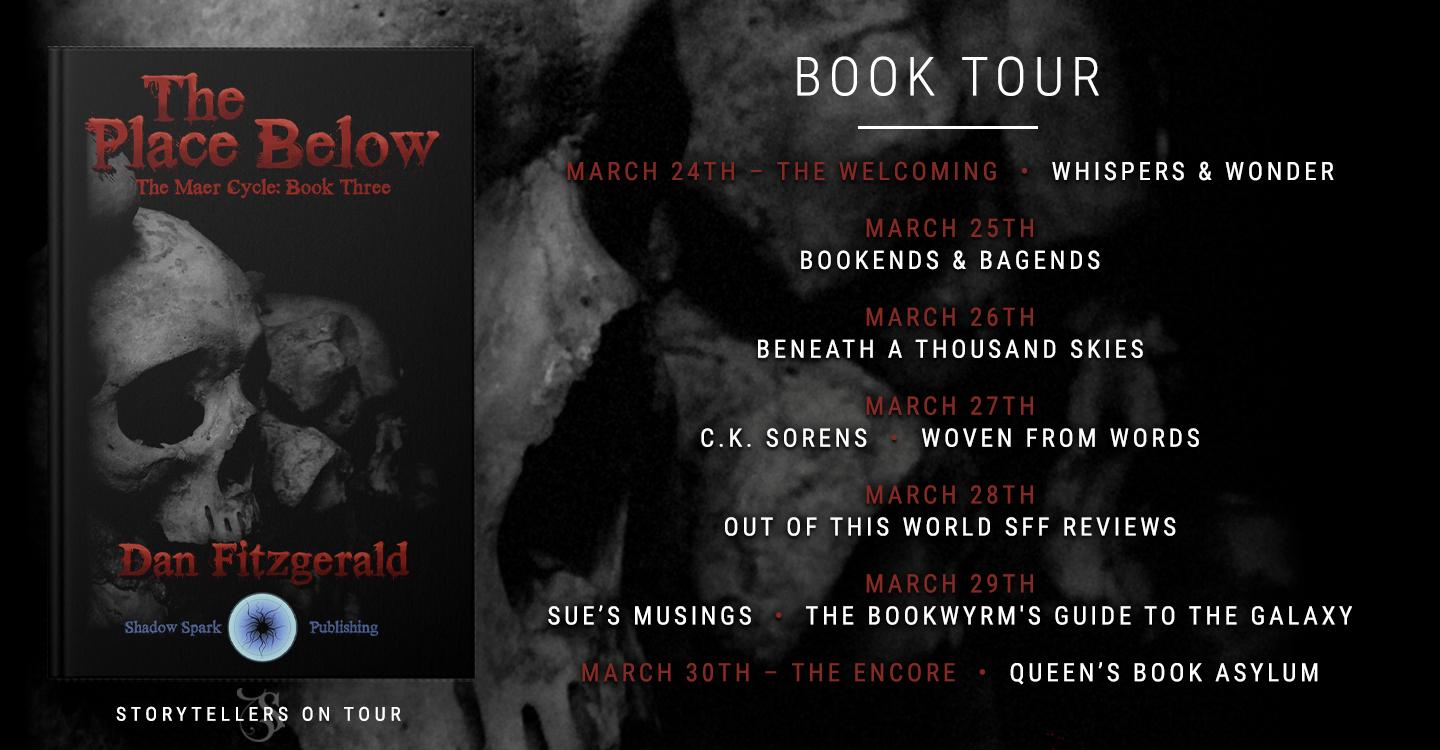 The Place Below by Dan Fitzgerald tour hosts banner