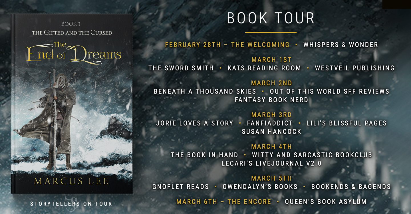 The End of Dreams by Marcus Lee tour hosts banner