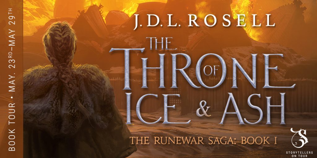The Throne of Ice & Ash by J.D.L. Rosell tour banner