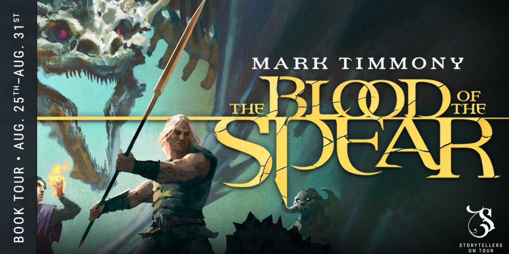 The Blood of the Spear by Mark Timmony tour banner